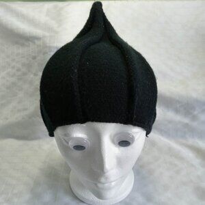 2 original black elf-style warm hats with cat ears One new, one preowned